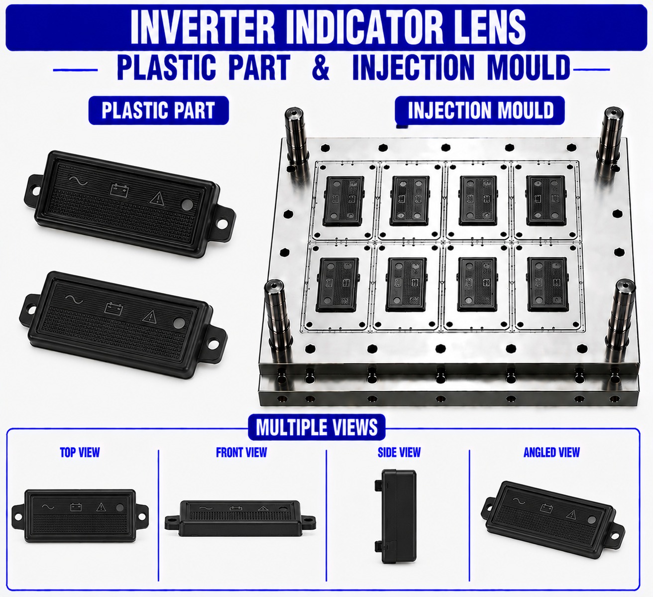 Inverter Plastic Indicator Lens Mould and Moulding Service